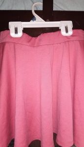 Pink Skirt With Elastic Waist